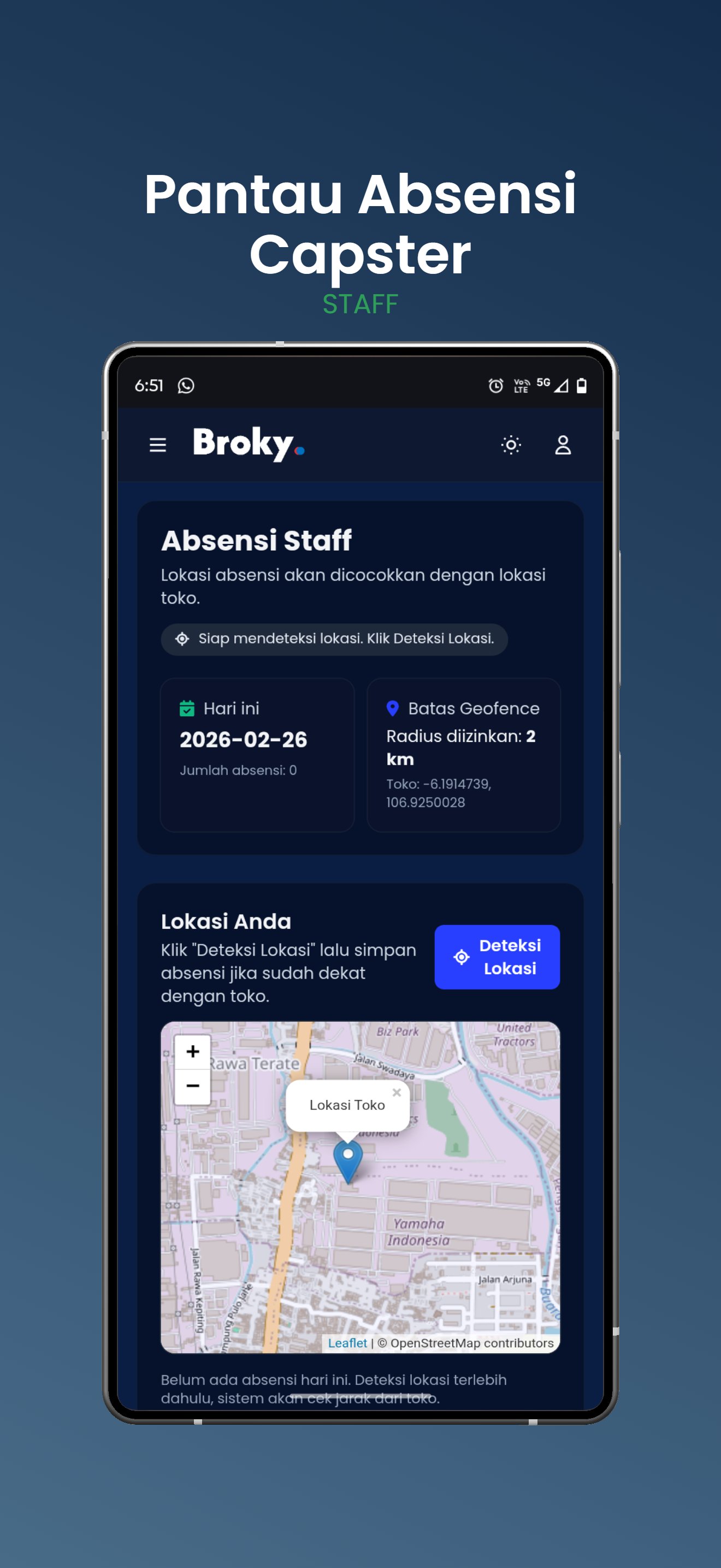 Screenshot Aplikasi Broky