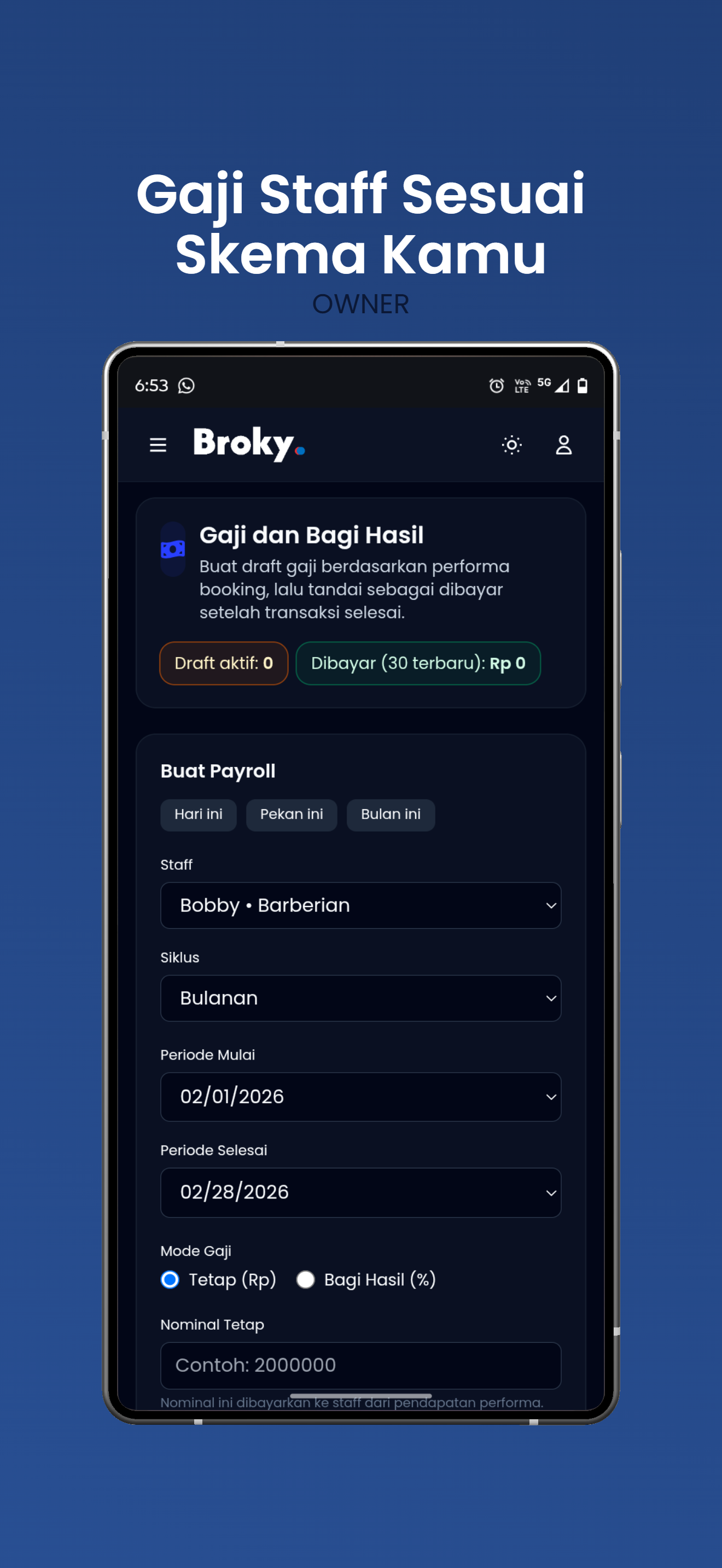 Screenshot Aplikasi Broky